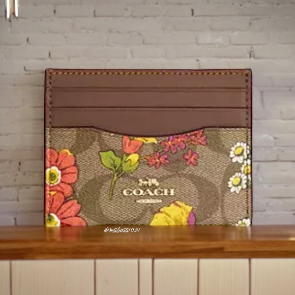 COACH Nolita 19 In Signature Canvas + Cardholder With Floral Print NWT - Picture 7 of 7